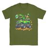 Dino St Patricks Day T Shirt Summer  Novelty TShirts Unisex Cotton Comfortable Plus Size Top Tees ShortSleeve YK Retro Tshirt