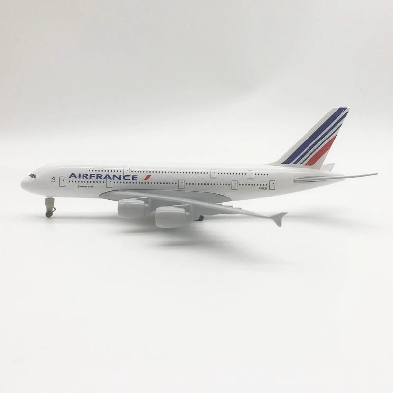Модель самолета Air France A380 Airways, сплав, 20 см, масштабная модель самолета, со стойкой для самолетов, для коллекций, хобби, подарок
