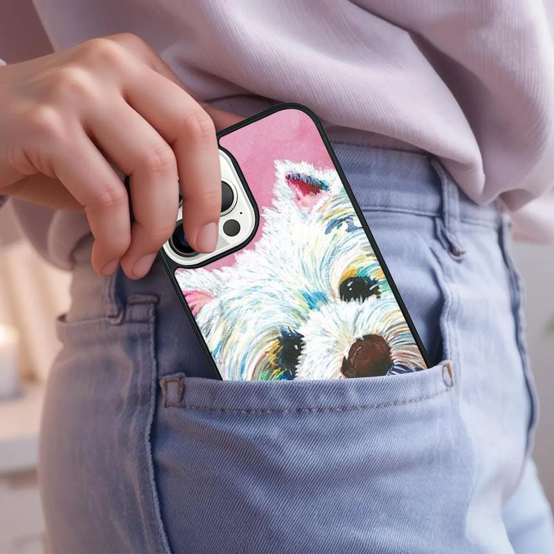 Чехол для телефона с собакой Вест Хайленд Уайт Терьер для iPhone 17 Air 15 16e 14 13 Pro Max Coque 12 11 Pro Max PLUS