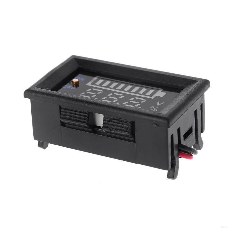2025 New Compact 12V Digtal Gauge with Switch Acid Battery USB Voltmeter