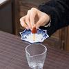 1 шт. Сине-белый фарфоровый ситечко для чая в форме зонтика Керамический заварник для чая с кисточкой Традиционное настольное украшение