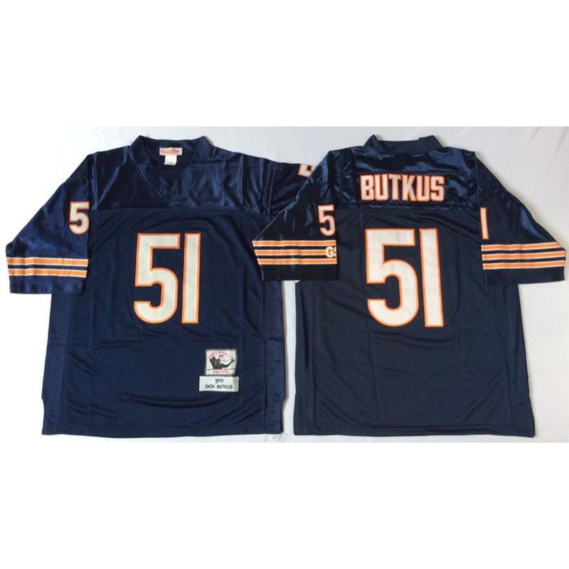 Chicago Bears Retro NFL Football Jersey Men Women Cotton Embroidered Sports Fan Apparel Wear