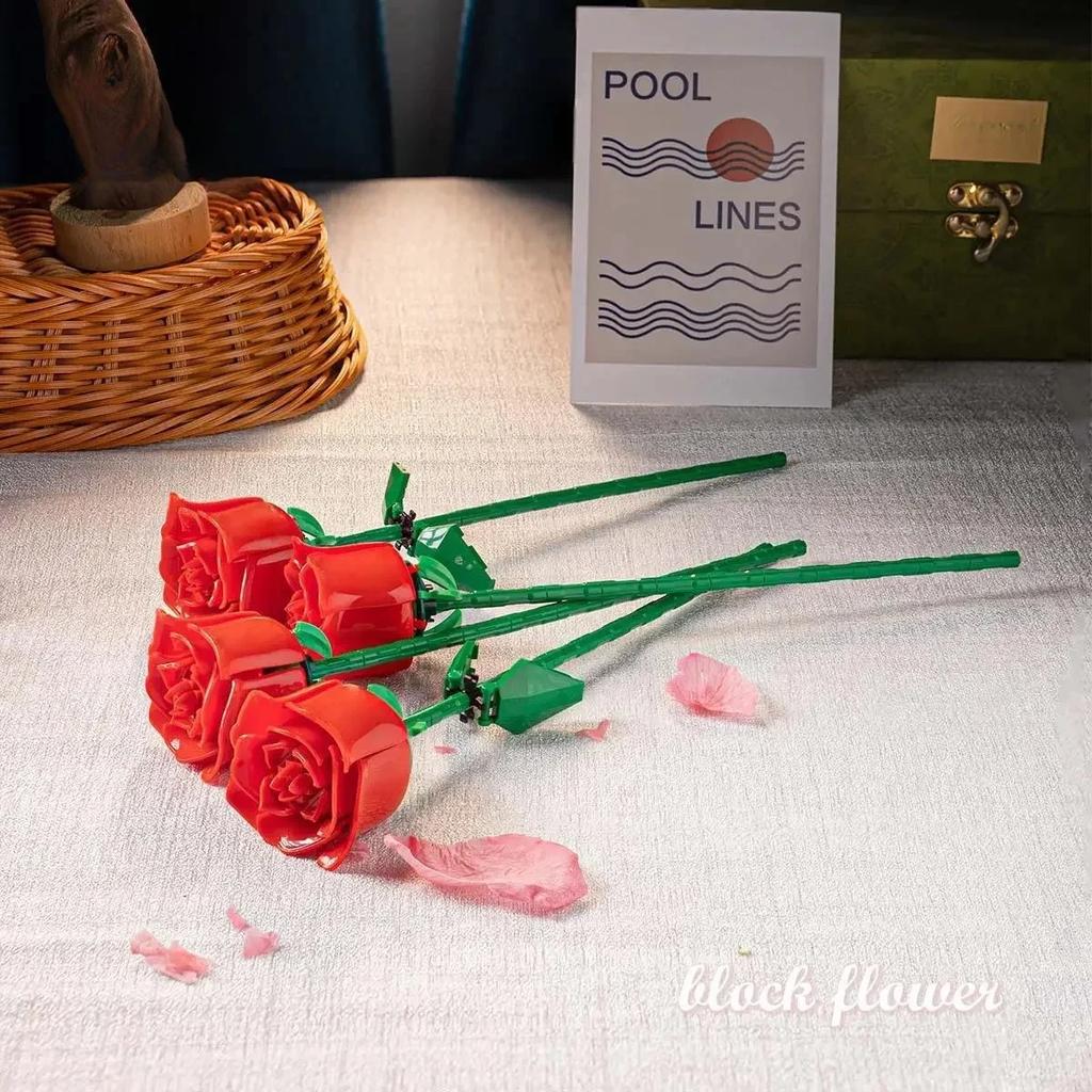 Вечный цветок Роза строительный блок игрушка совместима с LEGO сборка украшения для девочек День святого Валентина День учителя подарок