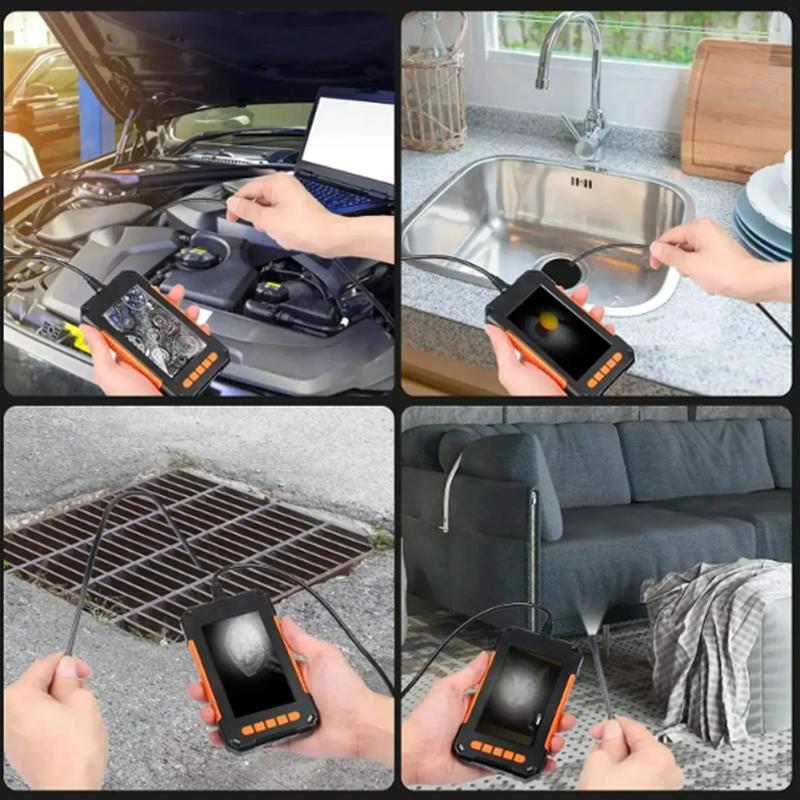 Промышленная эндоскопическая камера 1080P 4.3 "однообъективный HD1080P автомобильный инспекционный бороскоп IP68 водонепроницаемая канализационная камера с HD LED