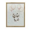 Poster Smiling Panda With Balloons Poster Smiling Panda With Balloons, 70X100 Cm, Frame Wooden Light Oak, Paper Matte 230 Gsm