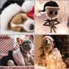 Dww-Noir Bonnet Noel Chapeau de Pre Nol pour Adultes De luxe Costume de Chapeau de Pere Noel Peluche Ornements de Nol