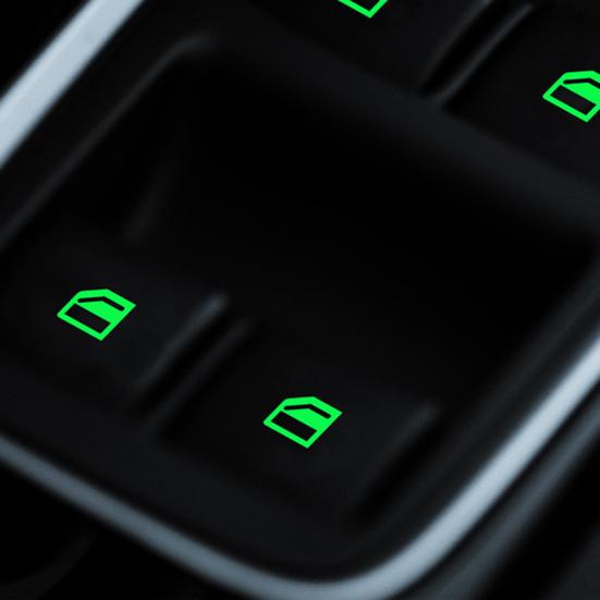 Удобная светящаяся наклейка, стильная кнопка подъема окна из ПЭТ