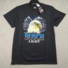 BUSCH LIGHT Пиво Орел Футболка МУЖСКАЯ Средний Черный Охотничий ПОВСЕДНЕВНЫЙ Потертый С бирками