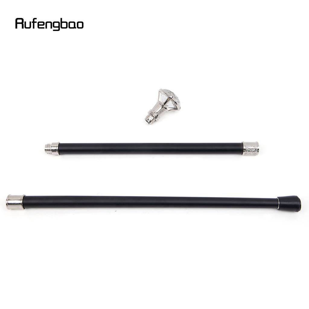 Прозрачная белая трость в форме бриллианта, модная декоративная трость для джентльмена, элегантная трость для косплея, набалдашник, посох 90 см