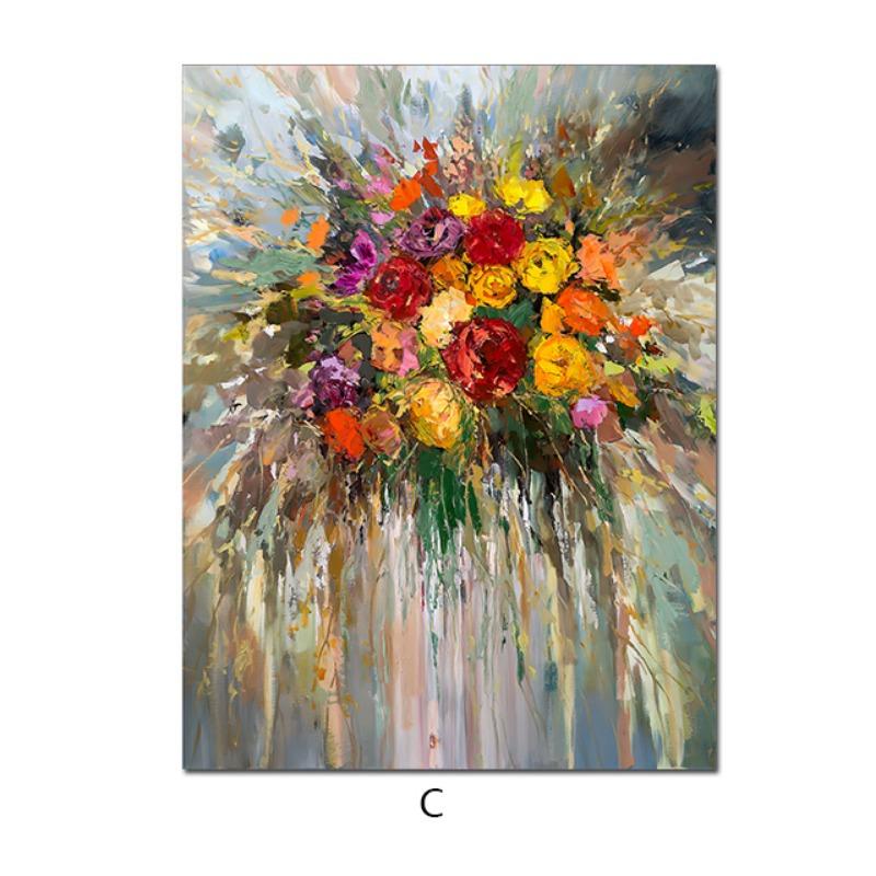 Абстрактные красочные цветы HD холст картины постеры и принты скандинавские абстрактные цветы настенная картина для домашнего декора комнаты