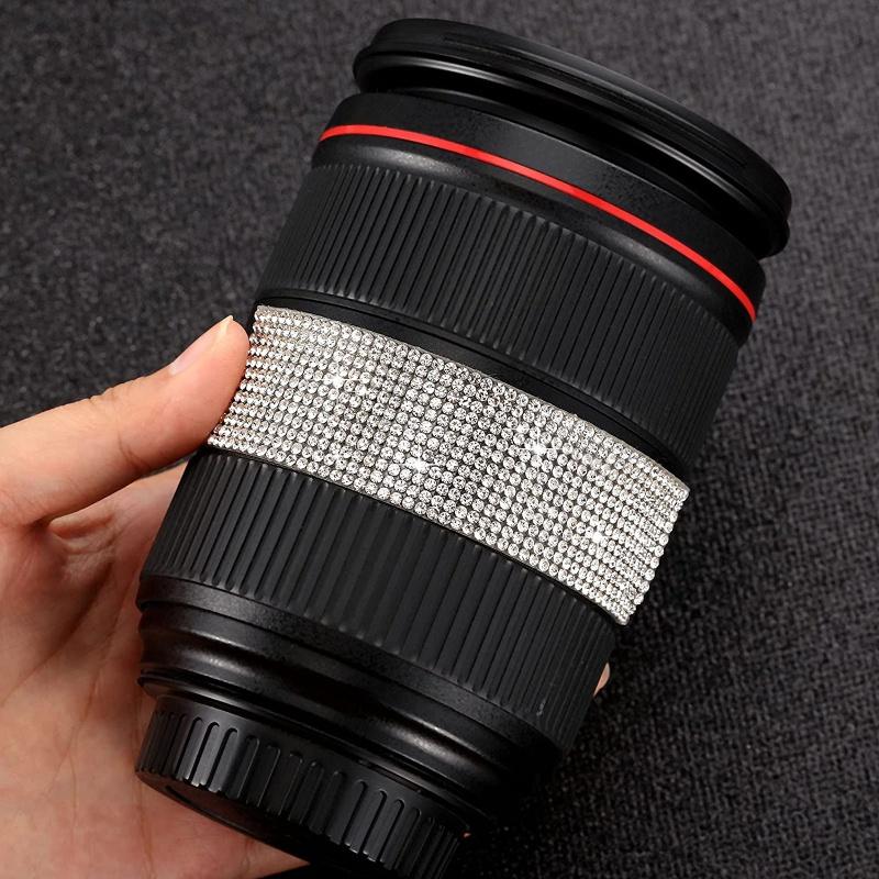 Self Adhesive Crystal Rhinestone Diamond Ribbon DIY Decoration Sticker with 2 Mm Rhinestones for Arts Crafts DIY Car Phone Decoration