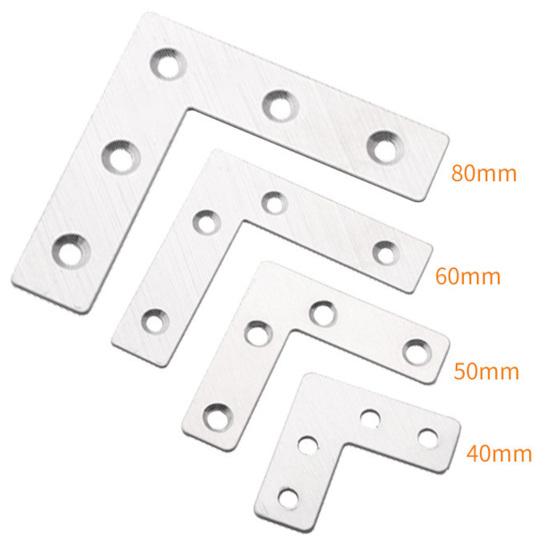10 шт., 40/50/60/80 мм, T-образный/L-образный угловой кронштейн, не легко ржавеет, гуманный дизайн, полные характеристики, плоская угловая распорка для двери