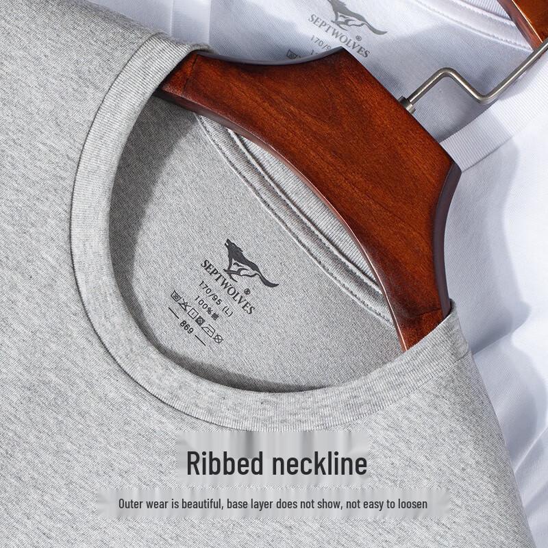 Septwolves Men's Pure Cotton Slim Fit T-Shirt