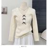 Korean Lace Trim Knit Top Spring New Slim Fit Base Layer Long Sleeve Soft Touch Shirt