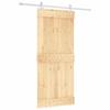 VidaXL Sliding Door and Hardware Kit 90x210 Cm Solid Pine, Interior Door, Interior Barn Door 3203164