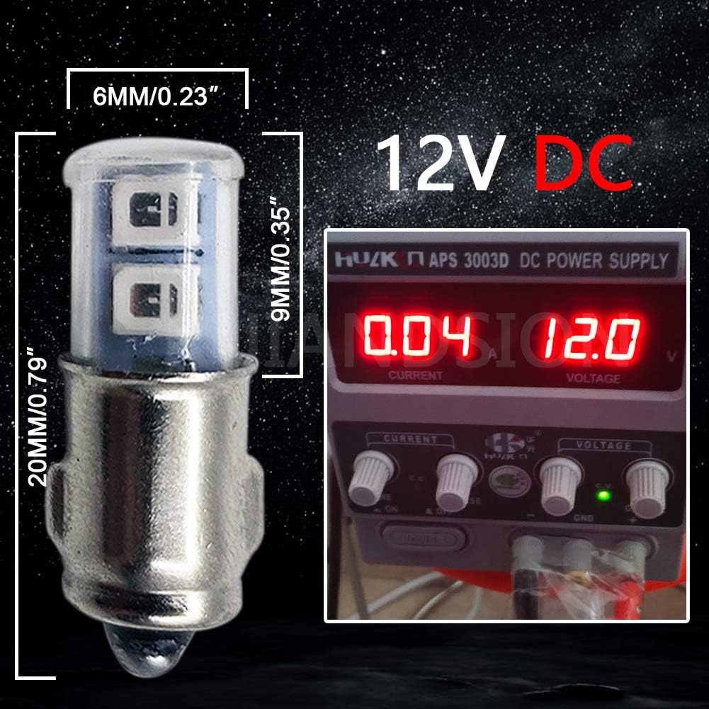 [4 светодиода SMD, высокая яркость, красный свет] Набор светодиодных ламп Ruiandsion BA7S из