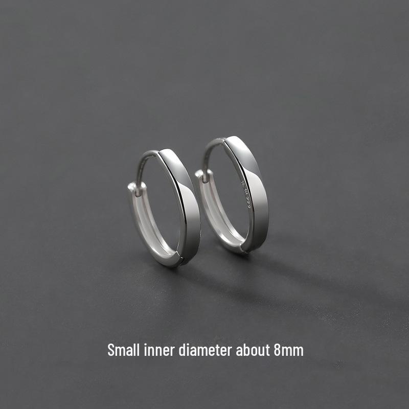 Модные мужские простые серьги-клипсы и гвоздики-косточки 925 пробы