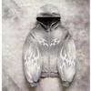 Unisex Oversized Hooded Sweatshirt With Graphic Print Streetwear Y2K Retro Loose Fit Long Sleeve Pullover Fall