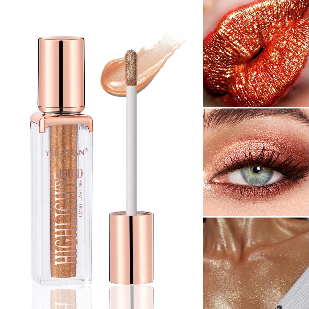 Жидкие перламутровые тени-хайлайтер, Жидкий хайлайтер для сияния, Осветляющий макияж для лопаток