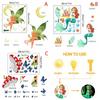 Light Glow In The Dark Mermaid Fluorescent Star Decals Sleeping On Moon Luminous Wall Stickers