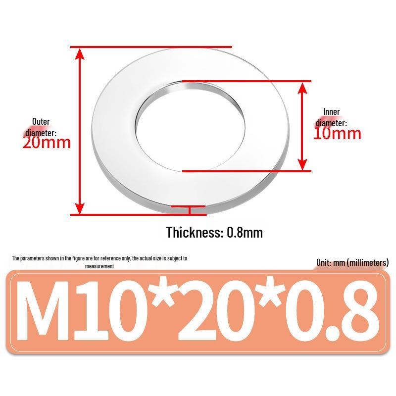 Jin Juntai Толстая и тонкая плоская шайба из нержавеющей стали, круглая M10-M36