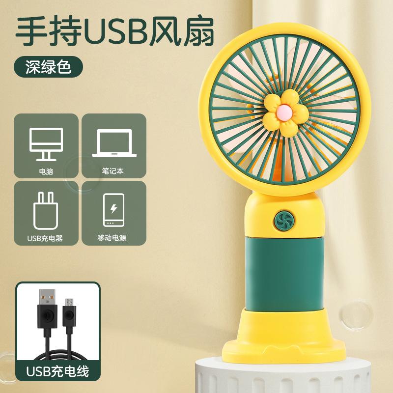 USB Rechargeable Portable Mini Fan 5V Plastic Foldable Handheld Tabletop for Office Dorm Silent Strong Wind Car Outdoor Usage