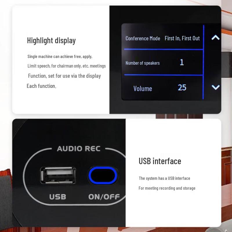 Runpu RP-YS6660 Wired Gooseneck Conference Microphone System (CN version)