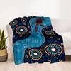 Australian Aboriginal Style 143 Blanket Soft & Cozy Great for Couch Seaside Livingroom Four Seasons Multipurpose Stylish Decor