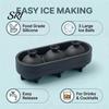 Multi-use Silicone Mold Tennis Ball Ice Cube Tray 3-Cavity for Whiskey BPA-free Maker Cocktails Slow-Melting Large Spheres Creative Gift Sports Fans