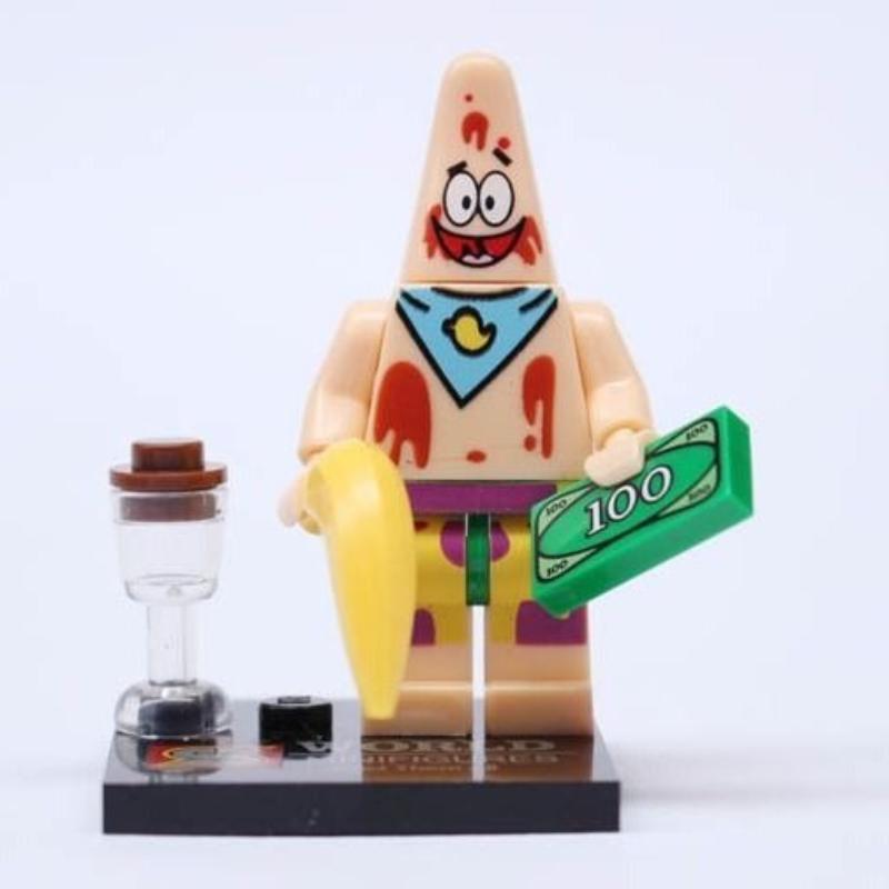 Spongebob Patrick Star Blocks Cartoon Anime Assembled Model  Small Building Blocks Children Cute Boys Girls  Educational Gifts