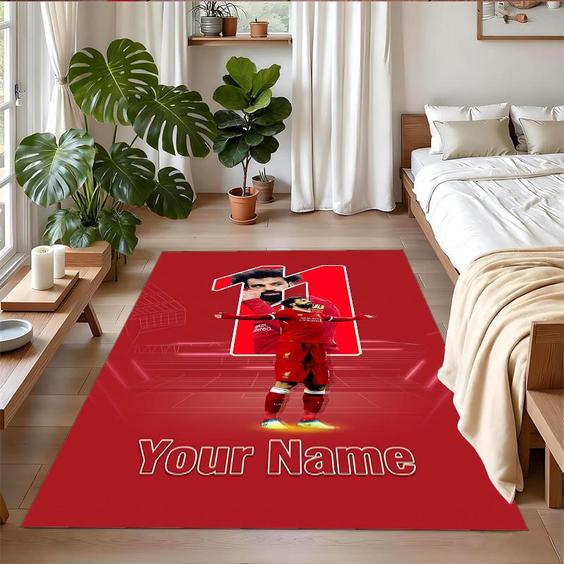 Crystal Velvet Rug Custom Name Text, Soft Non Slip Floor Mat Home DecorMohamed Salah