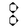 For Toyota Tacoma 2016-2023 Bright Black Steering Wheel Button Cover Trim 2pcs