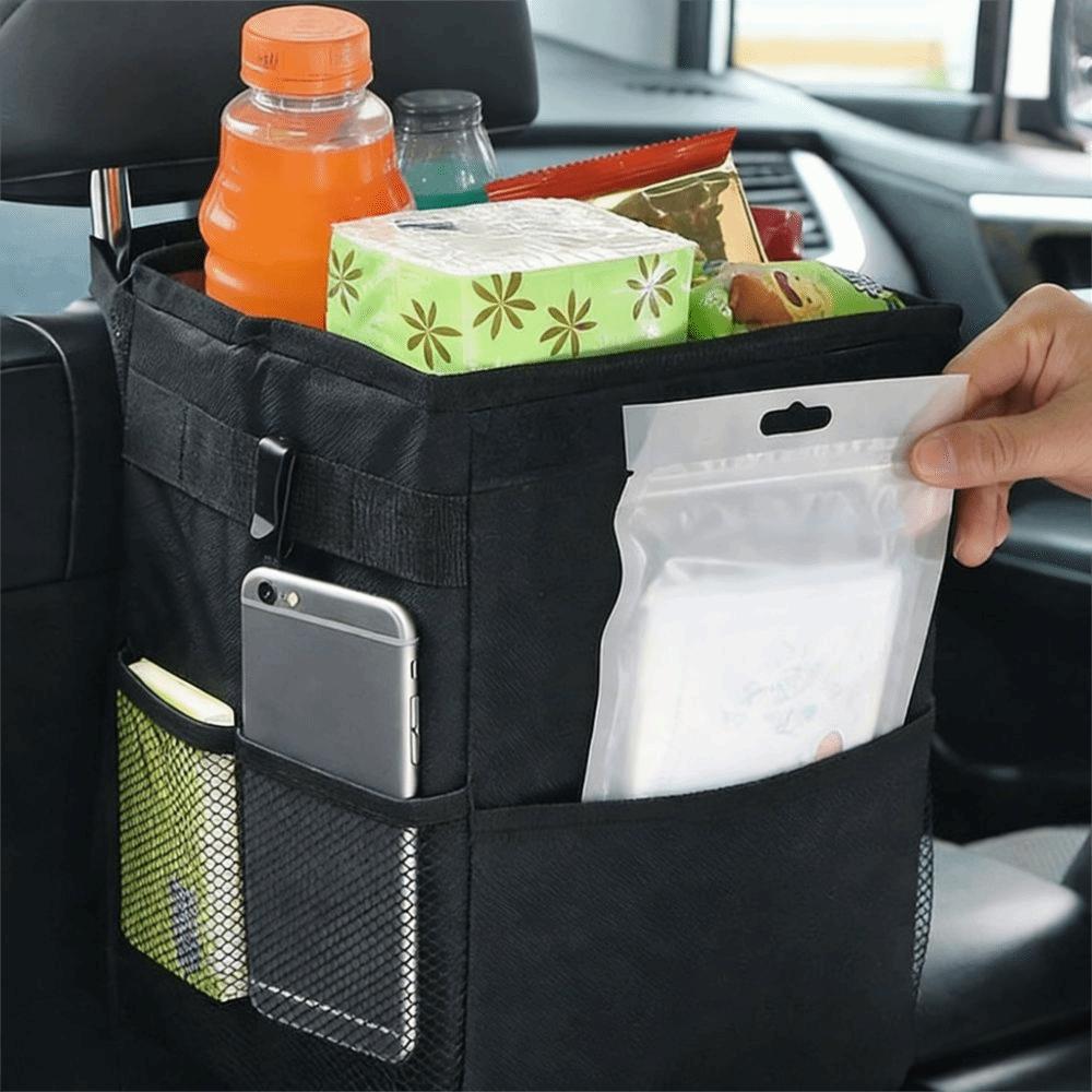 Waterproof Car Storage Bin Washable Car Organizer Organizer Hanging Garbage Bag  Car Accessories
