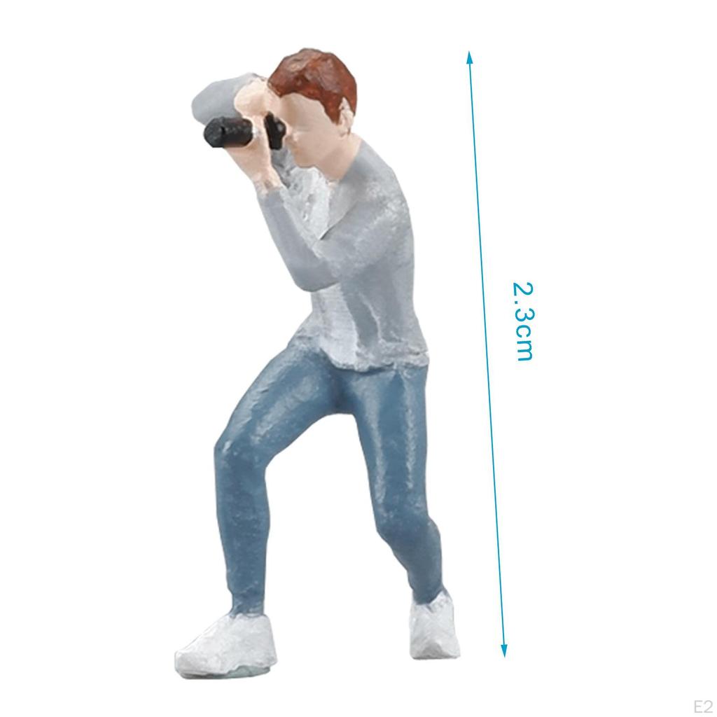 1/64 масштаб миниатюрная фигурка диорама модель реалистичный крошечный декор для кукольного домика фотография мальчика для парка