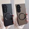 Для Samsung Galaxy Z Fold 7 Чехол Жесткий ПК углеродное волокно Магнитная Защитная задняя крышка Чехол Для Samsung Z Fold 7 6 5 4 Корпус телефона