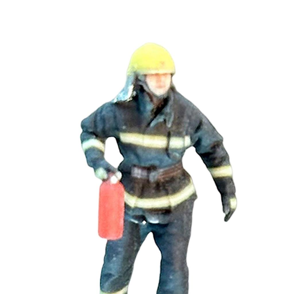 Масштаб 1/64 Модель пожарного Миниатюрная модель Модель крошечных людей для строительства диорамы DIY Сцены Реквизит для фотосъемки Украшение