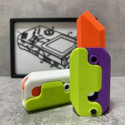 1 шт. 3D-печать гравитационный нож игрушка куб прыгающий маленький нож-редиска непоседа игрушки декомпрессия толкающая карта маленький нож-морковка распаковать