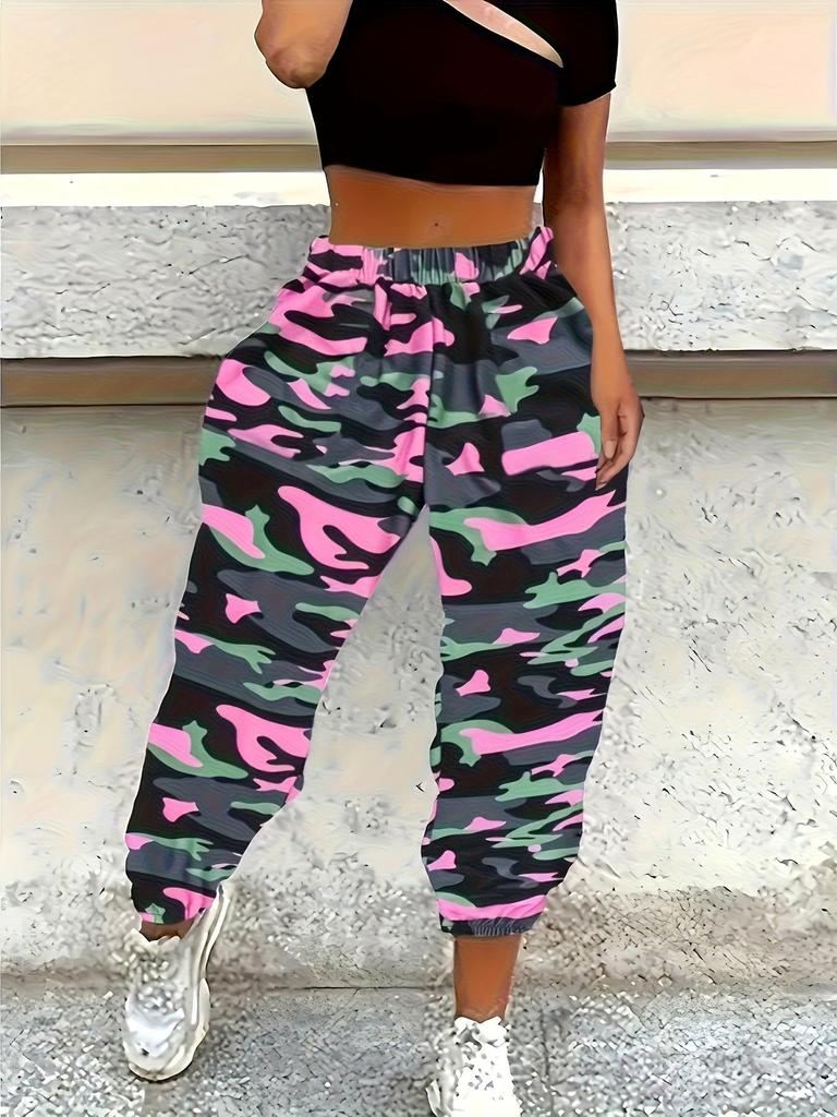 2025 New Cross-border Drop Shipping Women's Women's Casual Camouflage Work Pants Cross-border