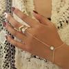 Trendy Lady Ring Bracelet Solid Color Durable Stainless