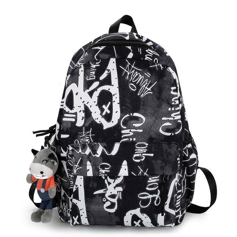 Trendy Schoolbag for Students: Men's & Girls' Junior High, High School, College Canvas Backpack