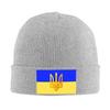 Флаг Украины Шапки на голову Шапки-бини Зимняя вязаная шапка с принтом Крутая Унисекс Женская Унисекс Для улицы Эластичная кепка
