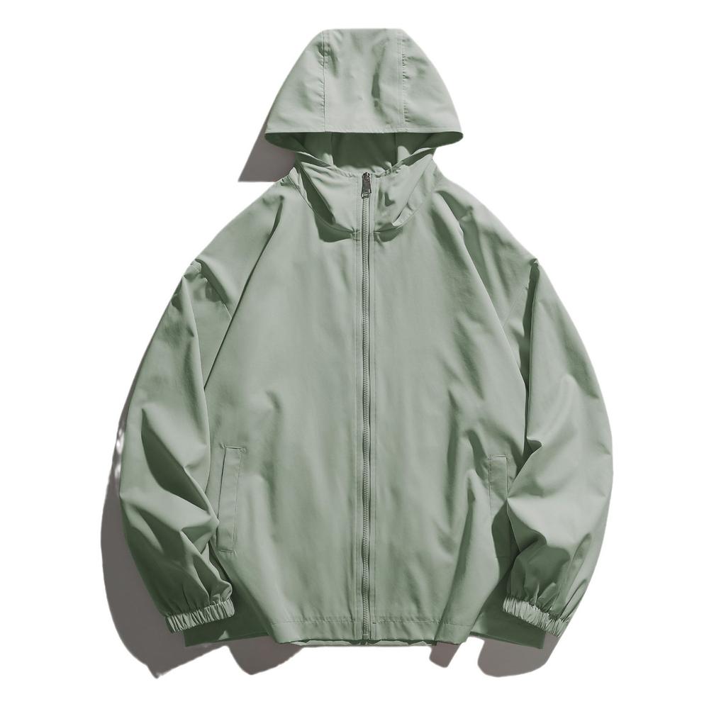 Hooded Jacket Men's Autumn Simple Loose Solid Color Windproof Jacket Couple Fashion Versatile Multi-color Coat