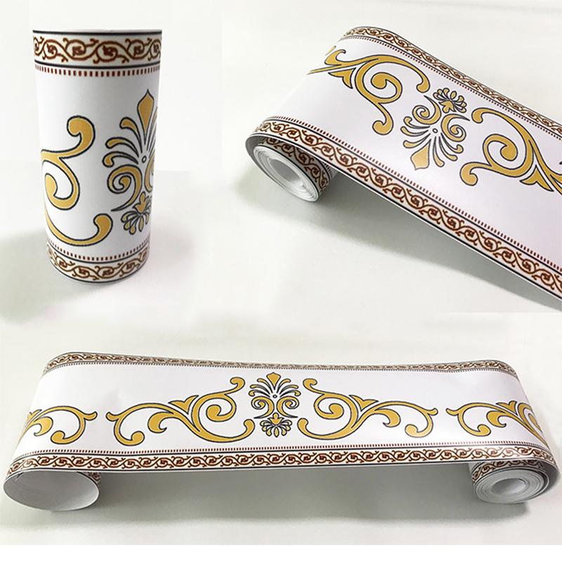 3D обои бордюры ПВХ самоклеящиеся водонепроницаемые наклейки на стену гостиная ванная комната линия талии 3D домашний декор бордюр