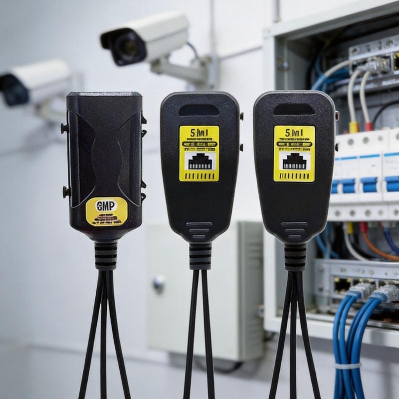 Набор аналоговых видеобалунов для CCTV с разъемом BNC, портом RJ45 и кабелем DC5.5X2.1mm для кабельной разводки камер