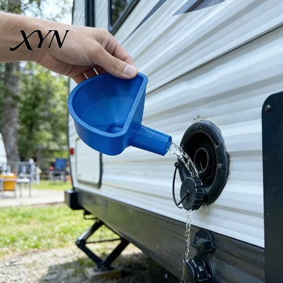 Быстрозаполняющаяся воронка для RV, воронка для заполнения бака свежей воды, 3D-печатное сопло для впускного отверстия прицепа с широким горлышком, совместимый стандартный порт, эффективный инструмент