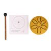 Tongue Drum 3inch 6 Tone Steel with 1pcs Drumstick Mini Handpan Drum for Musical Instrument Gold