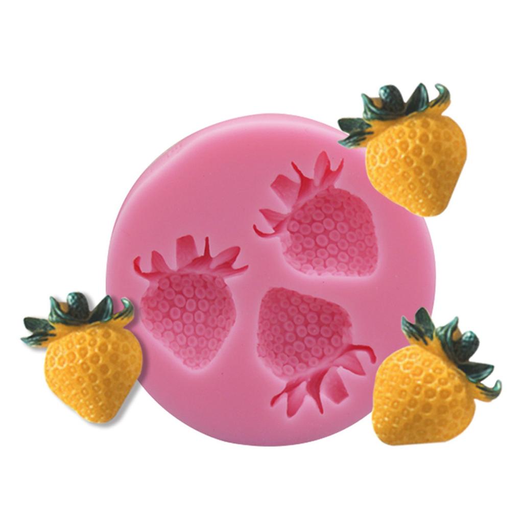 3 Hole Fruit Grapes Chocolate Party  Tools DIY Baking Fondant Silicone Mold Chocolate Sugar Art Displays T0245
