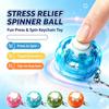 New 3D Press Fidget Spinner Ball Keychain Stress Relief Rotatable Fidget Toy Portable Anti‑Anxiety Sensory Decompression Gifts