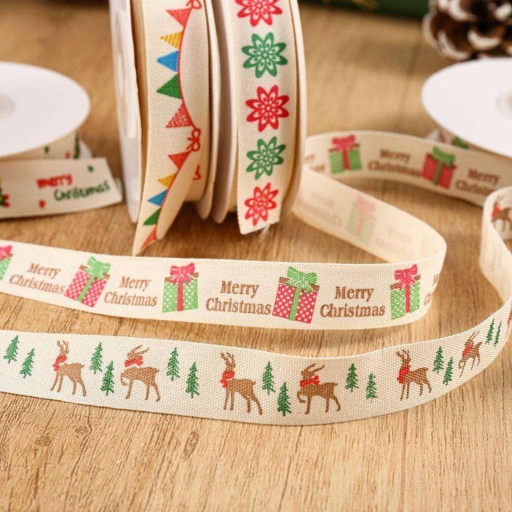 10 Yards Christmas Ribbon Christmas Print Christmas Craft Ribbon Holiday Decoration