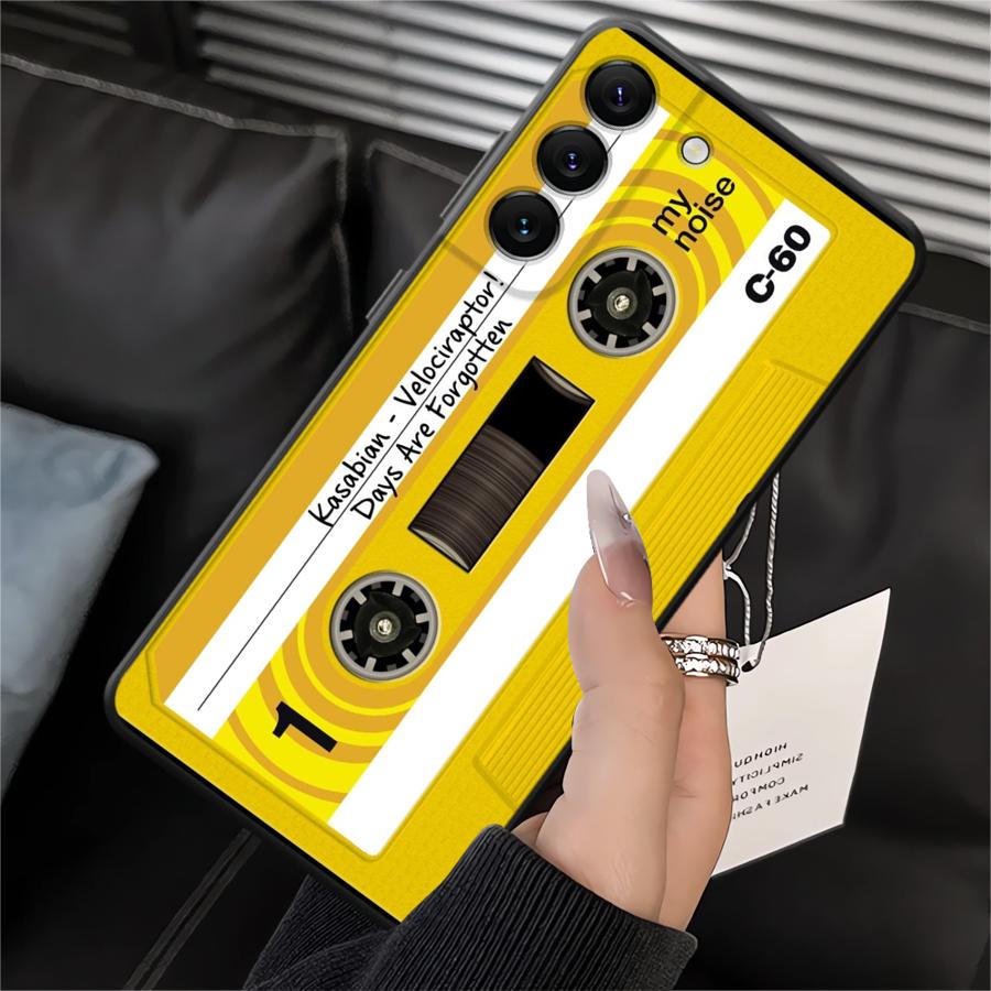 Retro Cassette Tape Black Soft Phone Cover Case for Samsung Galaxy A05 A17 A40 A16 A10 A12 A04 A50 A20 A13 A70 A06 A30 A15